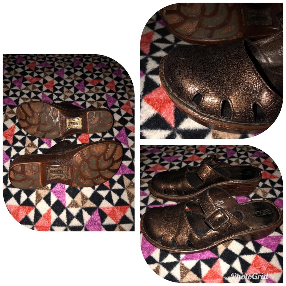 Born Metallic Clog size 9 sz EU 40.5